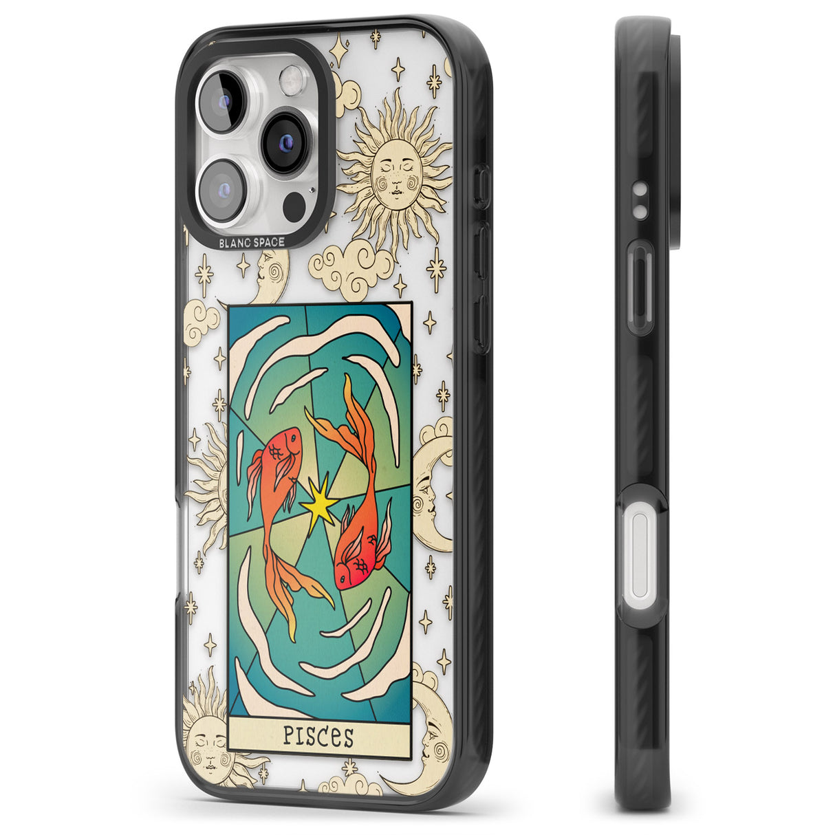 iPhone 16 Pro Max Celestial Zodiac - Pisces Black Impact Phone Case + Magsafe