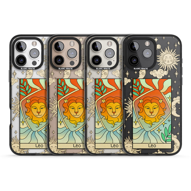 iPhone 16 Pro Max Celestial Zodiac - Leo Clear Impact Phone Case + Magsafe