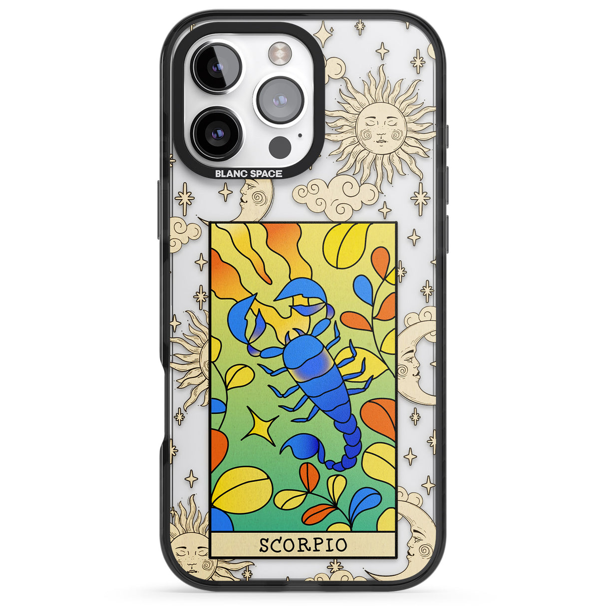 iPhone 16 Pro Max Celestial Zodiac - Scorpio Black Impact Phone Case + Magsafe