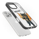 MEOW! Black Impact Phone Case for iPhone 16 Pro, iPhone 16 Pro Max