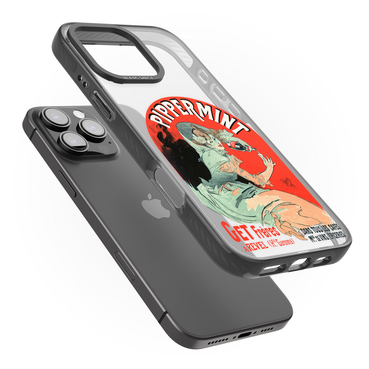 iPhone 16 Pro Max Pippermint Poster Black Impact Phone Case