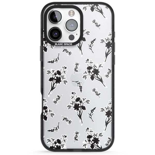 Black Sticker Wildflowers
