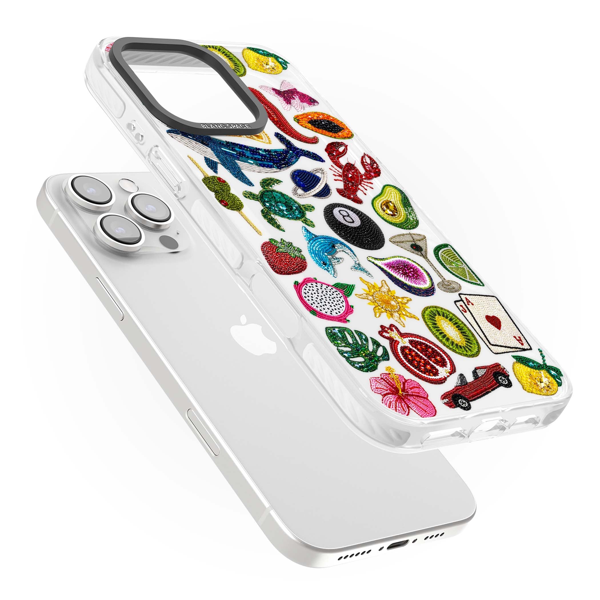 Beaded Mix cute iPhone case | Clear Impact case for iPhone 16 Pro, iPhone 16 Pro Max