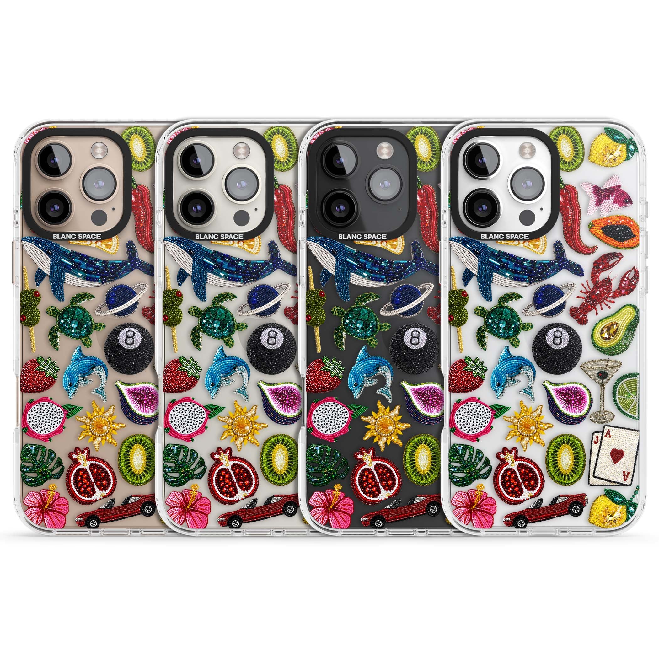 Beaded Mix cute iPhone case | Clear Impact case for iPhone 16 Pro, iPhone 16 Pro Max