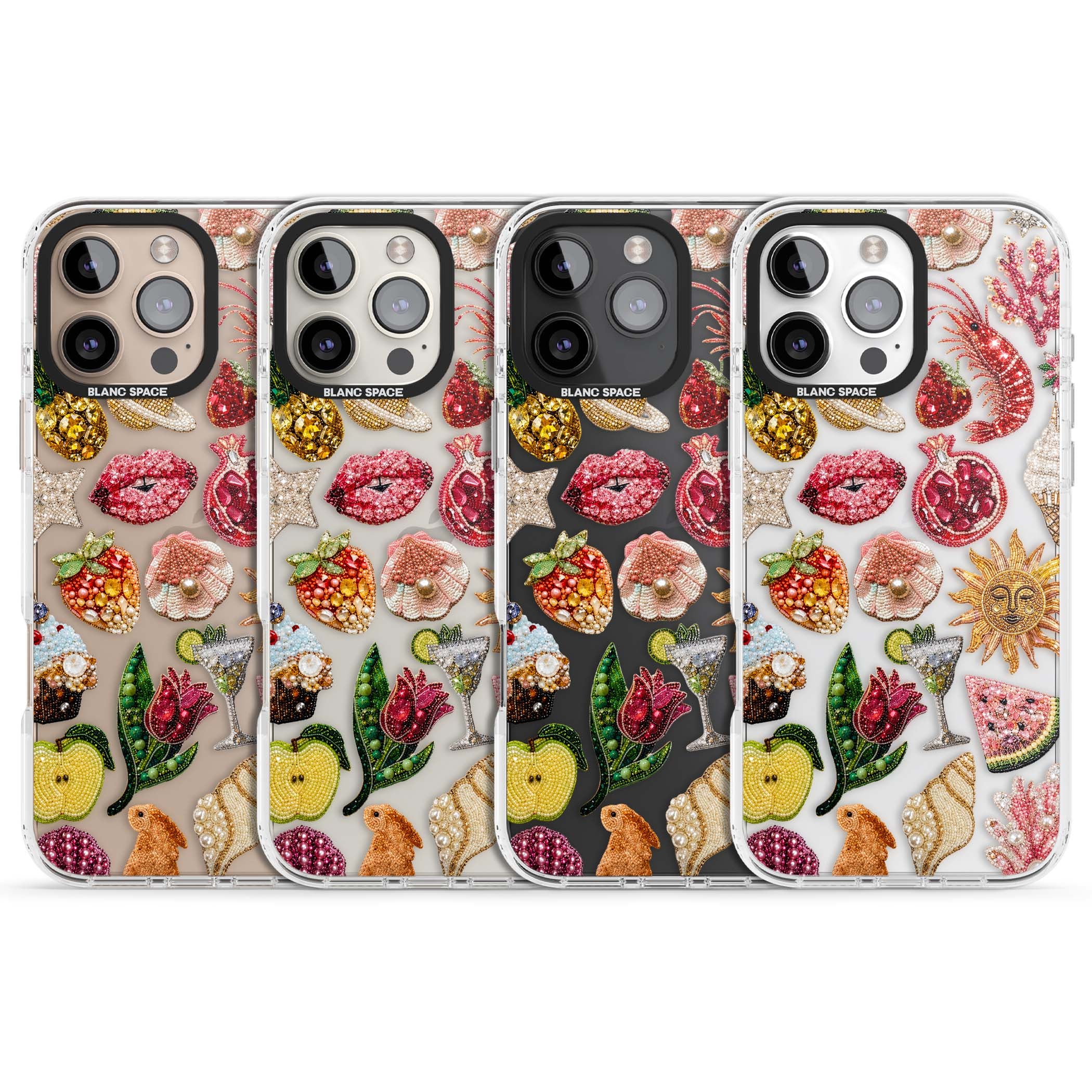 Beaded Riviera coquette iPhone case | Clear Impact case for iPhone 16 Pro, iPhone 16 Pro Max