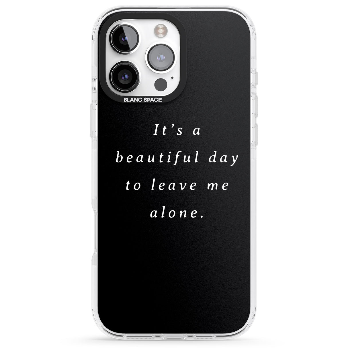 iPhone 16 Pro Max Leave me alone Black Impact Phone Case