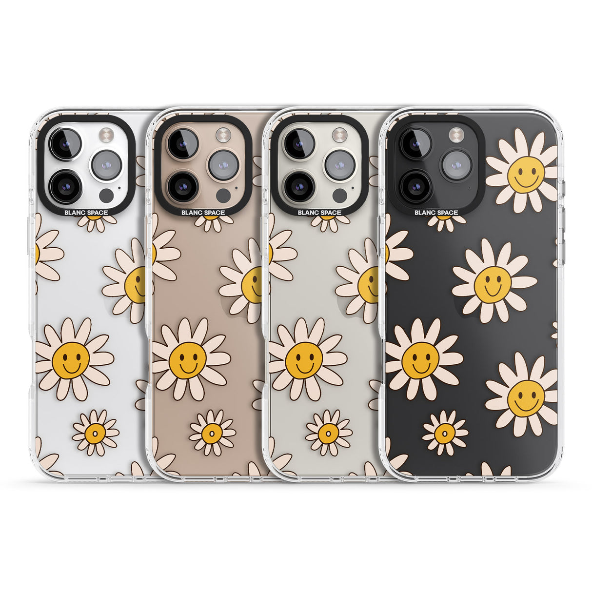 iPhone 16 Daisy Faces Clear Impact Phone Case