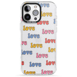 iPhone 16 Love Pattern Clear Impact Phone Case