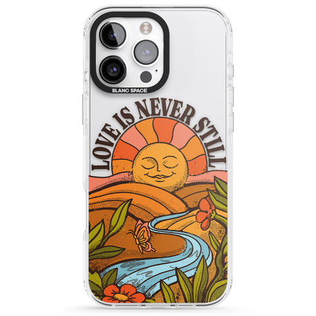 iPhone 16 Pro Max Love is Never Still Black Impact Phone Case + Magsafe