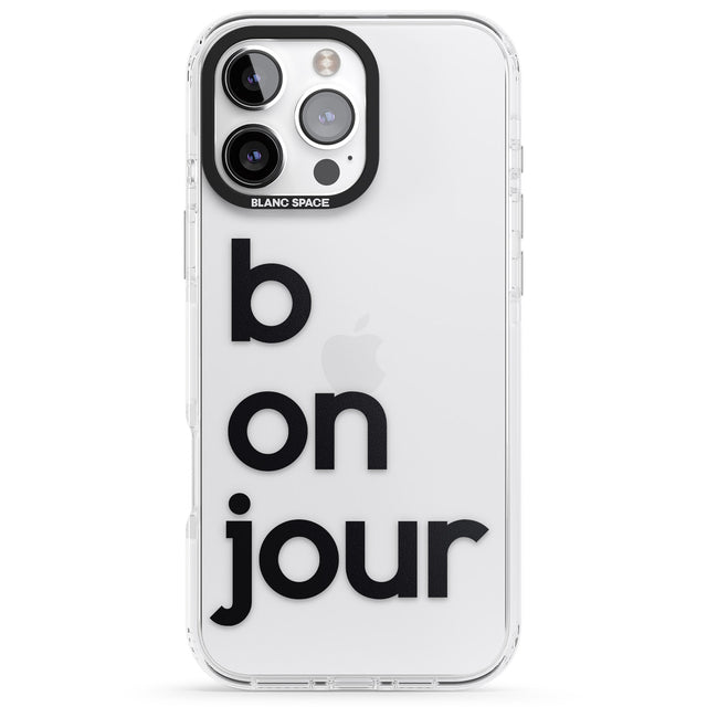 iPhone 16 Pro Max Bonjour Black Impact Phone Case