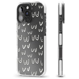 iPhone 16 Pro Max Free the boob (White) Black Impact Phone Case