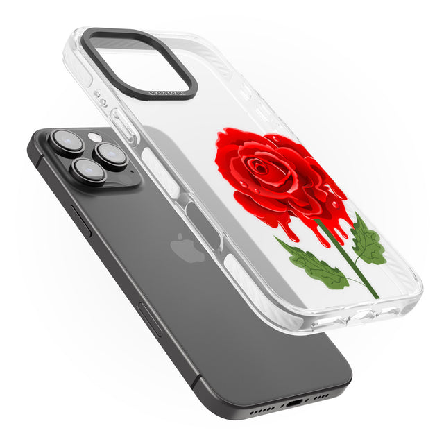 iPhone 16 Melting Rose Clear Impact Phone Case