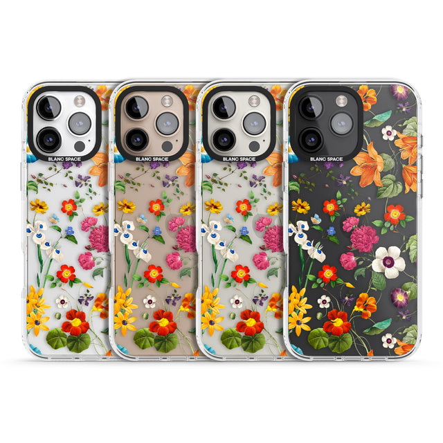 iPhone 16 Whimsical Wildflowers Clear Impact Phone Case