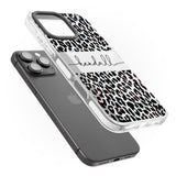 iPhone 16 Pro Max Personalised Pink & Cursive Leopard Spots Black Impact Phone Case