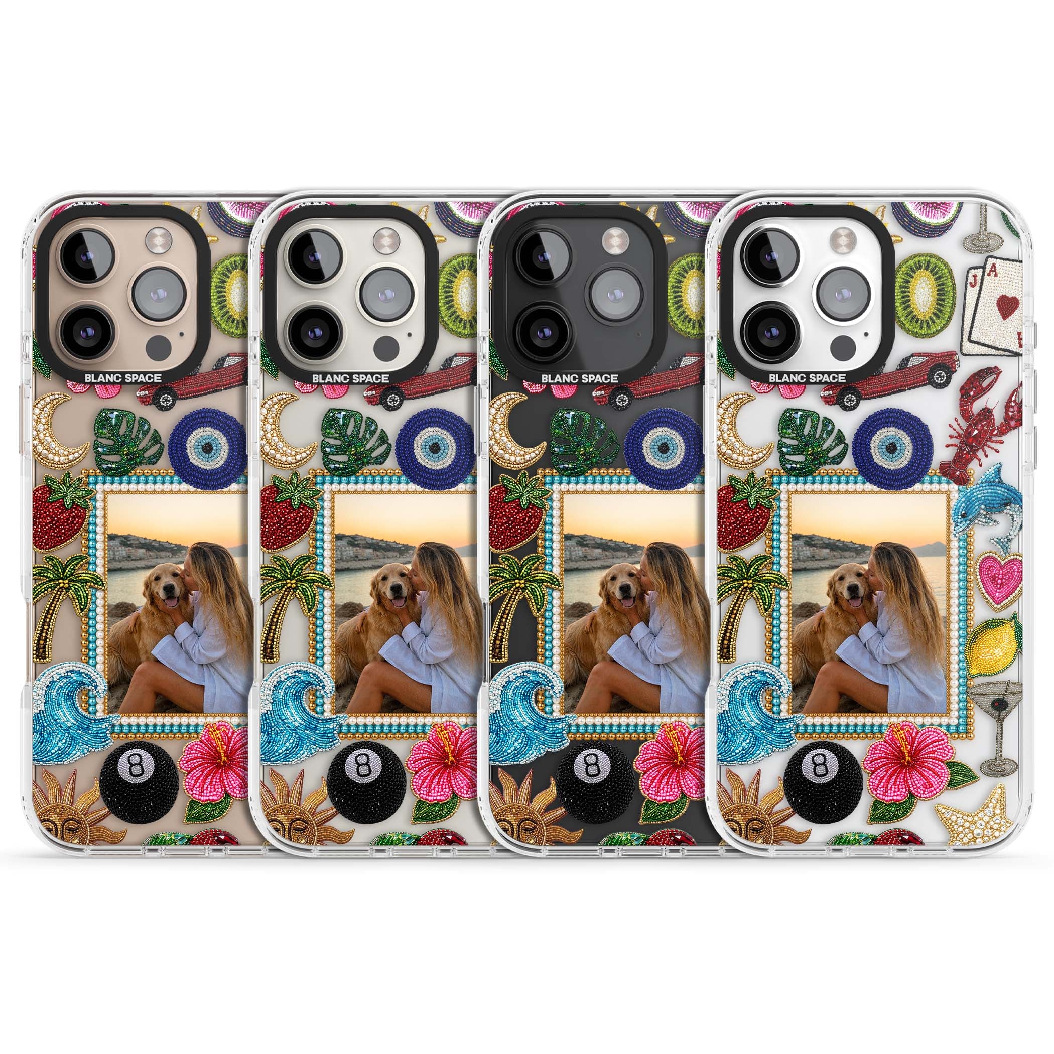Beaded Photo coastal iPhone case | Clear Impact case for iPhone 16 Pro, iPhone 16 Pro Max