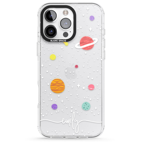Personalised Cute Cartoon Planet (Clear)