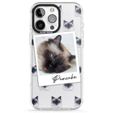 iPhone 16 Pro Max Personalised Burmese Cat Photo Black Impact Phone Case