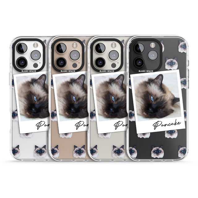 iPhone 16 Pro Max Personalised Burmese Cat Photo Black Impact Phone Case