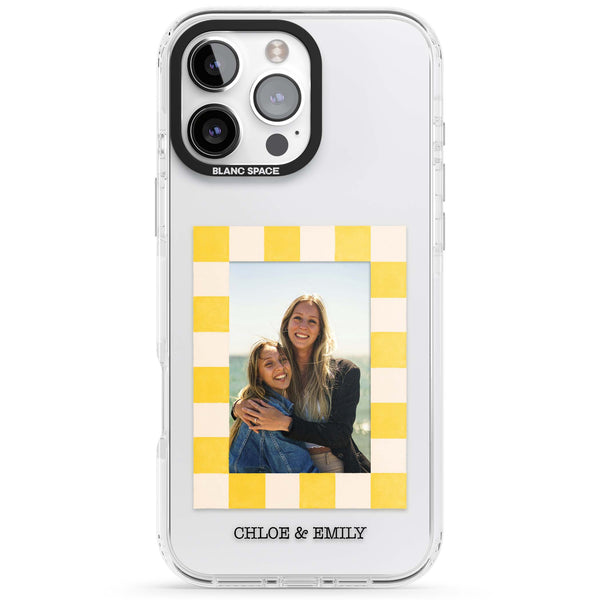 Personalised Yellow Check Photo