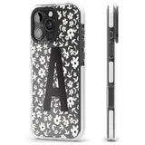 iPhone 16 Pro Max Personalised Floral Pattern Personalised Black Impact Phone Case