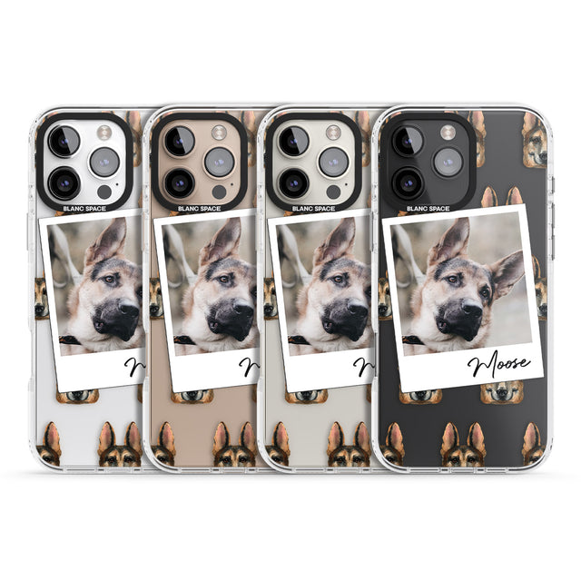 iPhone 16 Pro Max Personalised German Shepherd - Dog Photo Black Impact Phone Case