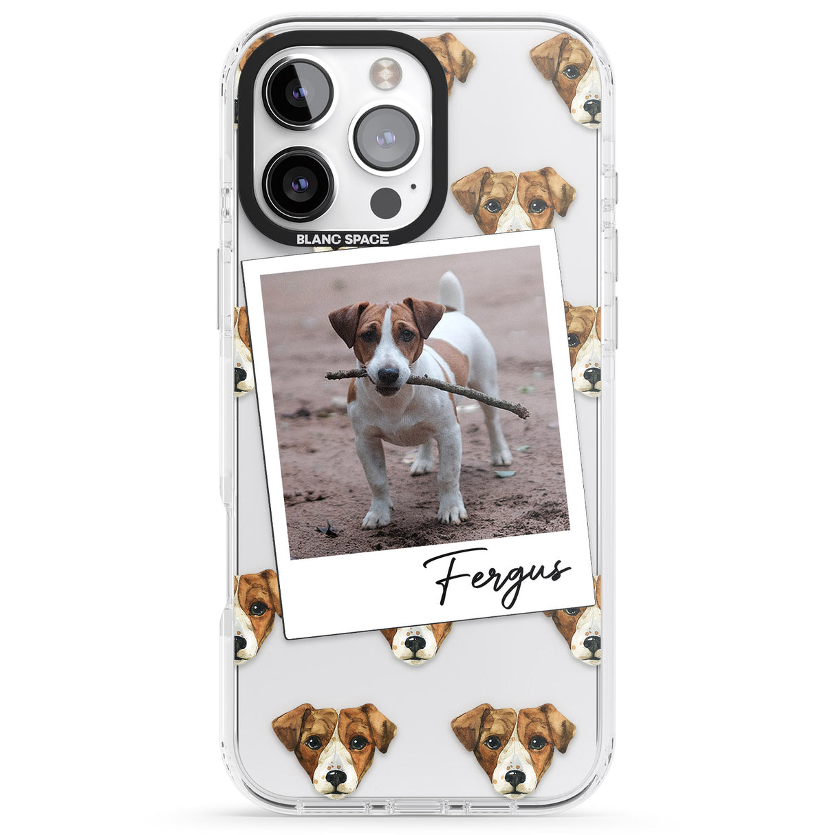 iPhone 16 Pro Max Personalised Jack Russell - Dog Photo Black Impact Phone Case