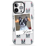 iPhone 16 Pro Max Personalised French Bulldog, Black & White - Dog Photo Black Impact Phone Case