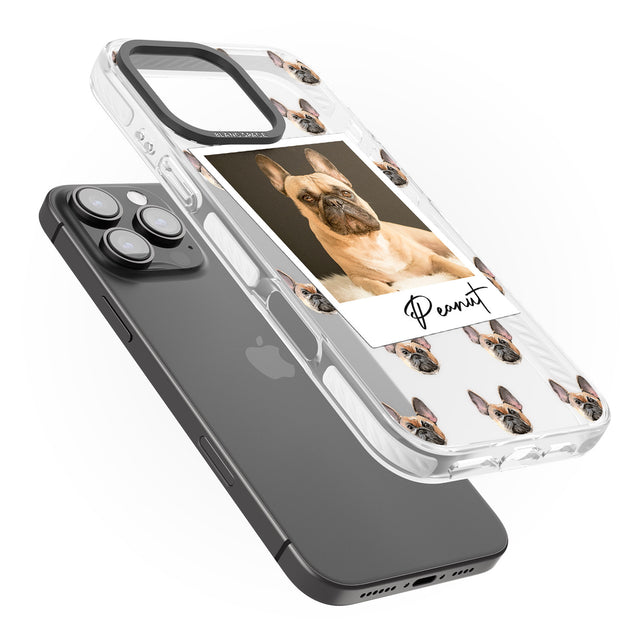 iPhone 16 Pro Max Personalised French Bulldog, Tan - Dog Photo Black Impact Phone Case