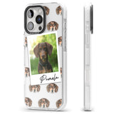 iPhone 16 Pro Max Personalised Dachshund, Brown - Dog Photo Black Impact Phone Case