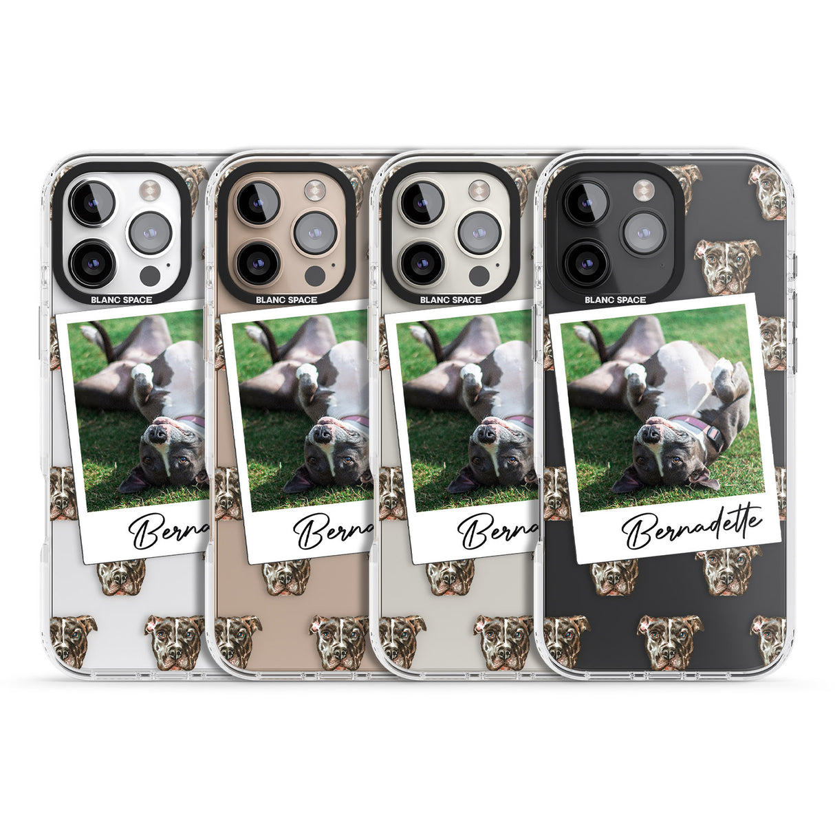 iPhone 16 Pro Max Personalised Staffordshire Bull Terrier - Dog Photo Black Impact Phone Case