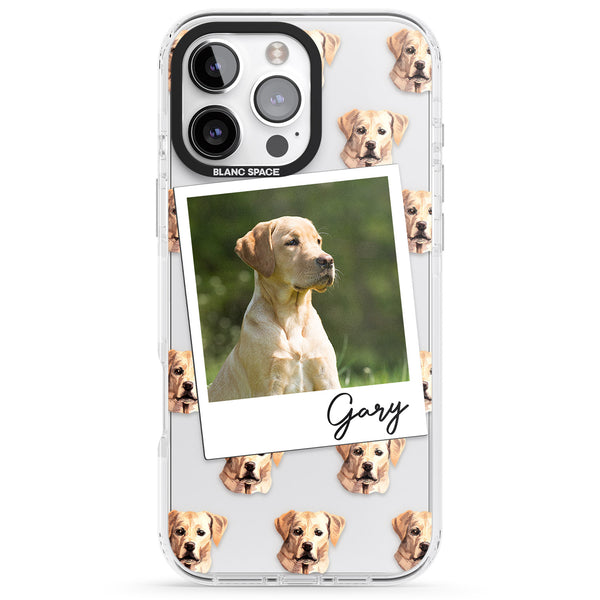 Personalised Tan Black Labrador Instant Camera Photo