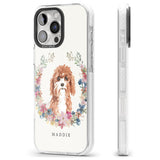 iPhone 16 Pro Max Personalised Cavapoo - Watercolour Dog Portrait Black Impact Phone Case