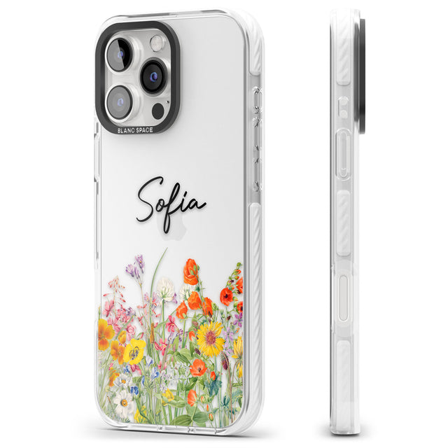 Personalised Summer Wildflowers Impact Phone Case for iPhone 16 Pro, iPhone 16 Pro Max