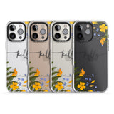 iPhone 16 Pro Max Personalised Ferns & Wildflowers Black Impact Phone Case