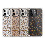 iPhone 16 Pro Max Personalised Autumn Leaves Pattern Black Impact Phone Case