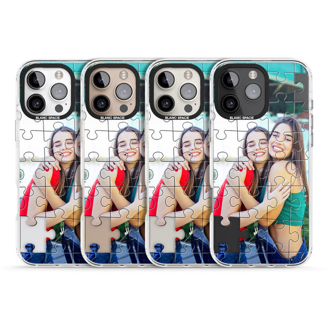 iPhone 16 Pro Max Personalised Jigsaw Puzzle Photo Black Impact Phone Case