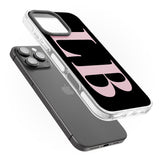 iPhone 16 Pro Max Personalised Pink & Black Letters Black Impact Phone Case