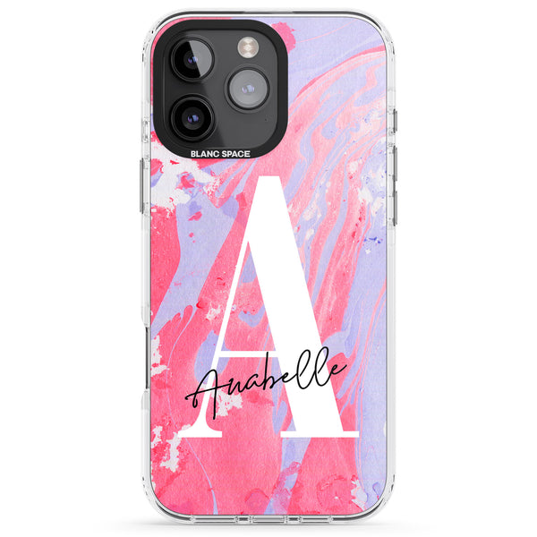 Personalised Pink & Purple Marble