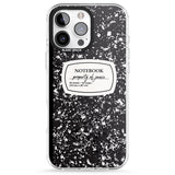 iPhone 16 Pro Max Personalised Notebook Cover Black Impact Phone Case