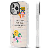 iPhone 16 Pro Max Personalised Nostalgia Sticker Mix #1 Black Impact Phone Case