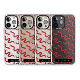 iPhone 16 Pro Max Personalised Snake Pattern Black Impact Phone Case