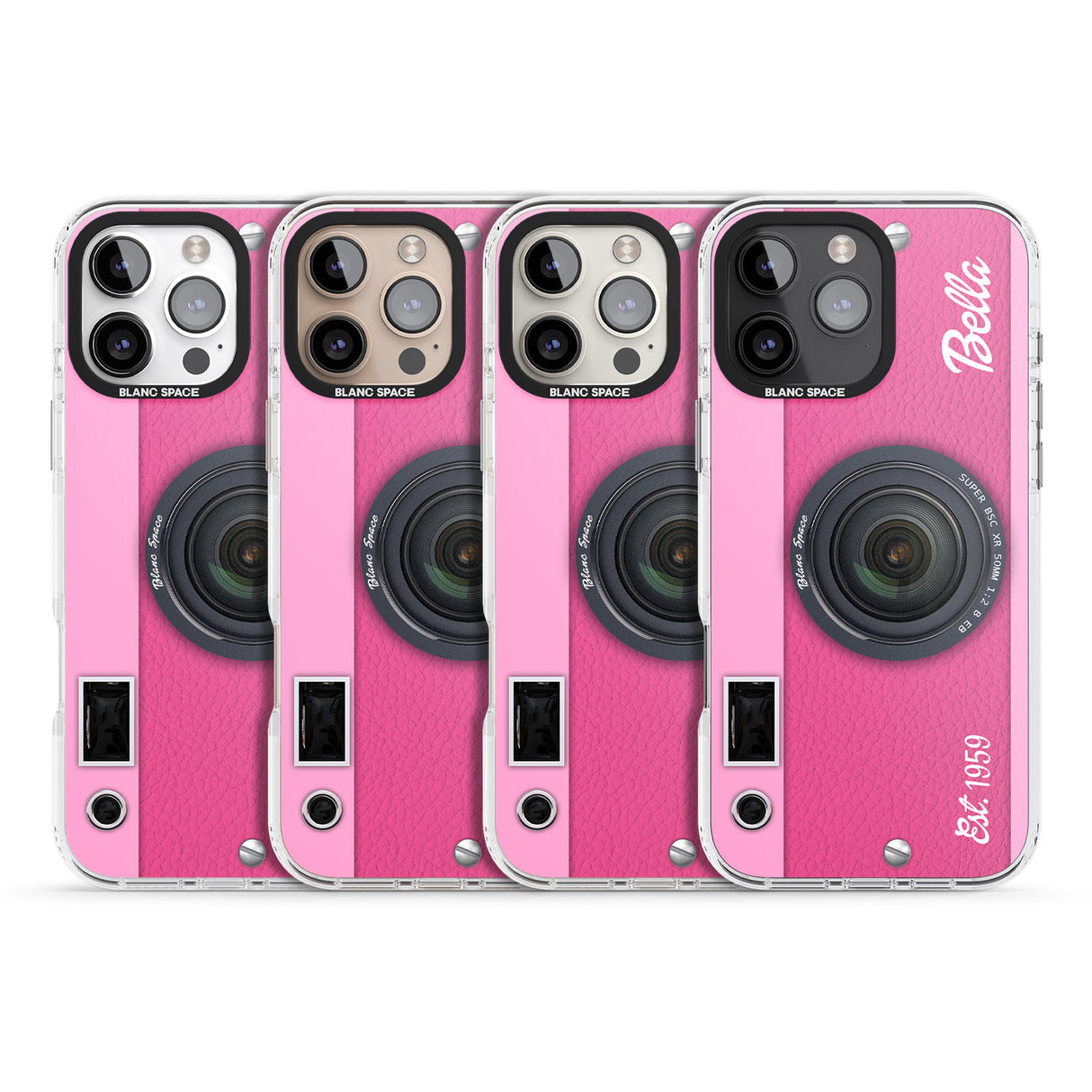 iPhone 16 Pro Max Personalised Pink Dream Camera Black Impact Phone Case