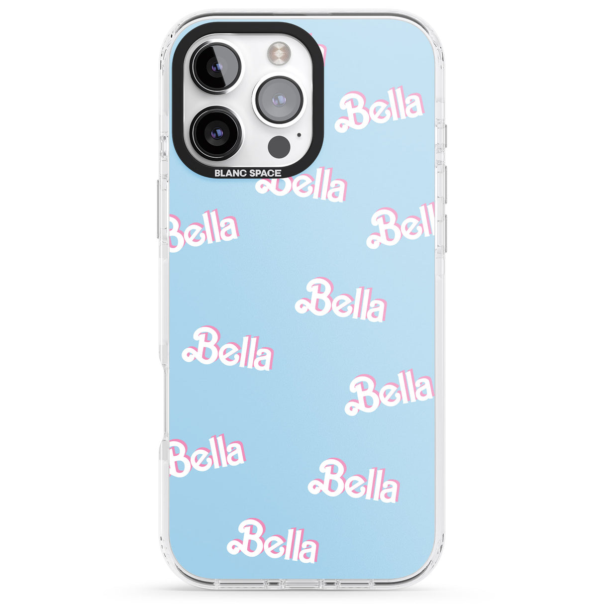 iPhone 16 Pro Max Personalised Cute Name Pattern Black Impact Phone Case