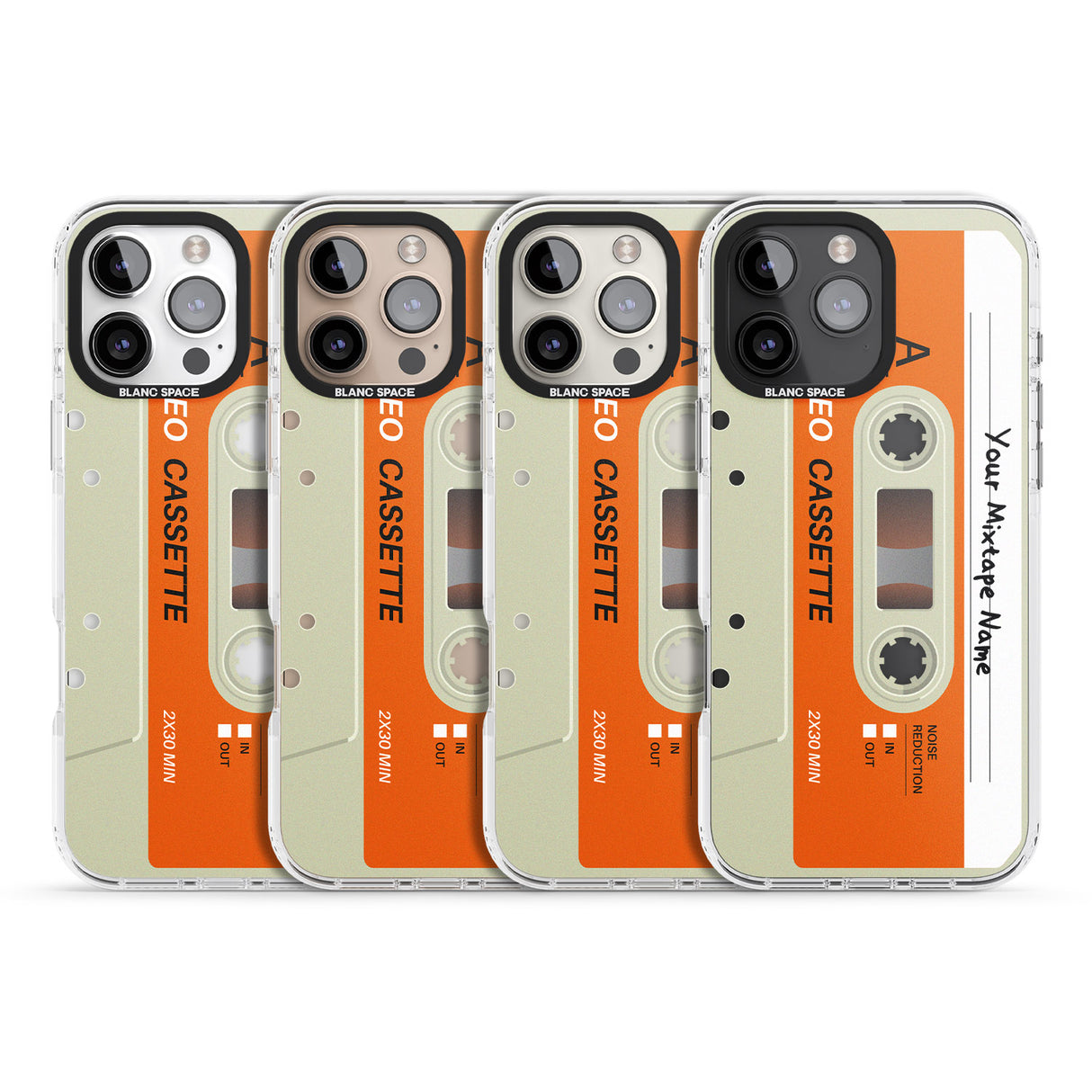 iPhone 16 Pro Max Personalised Classic Cassette Black Impact Phone Case