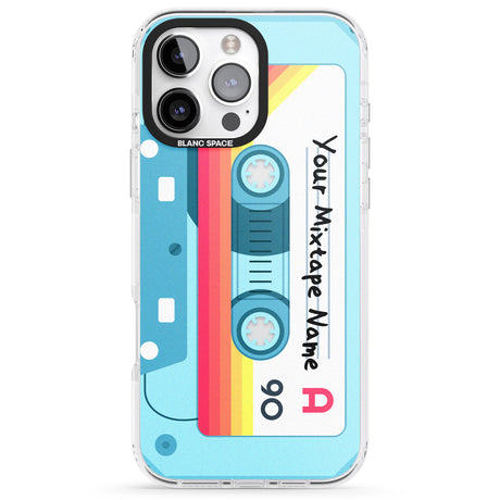 iPhone 16 Pro Max Personalised Sporty Cassette Black Impact Phone Case