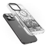 iPhone 16 Pro Max Personalised The Moon Tarot Card - Transparent Black Impact Phone Case