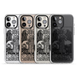 iPhone 16 Pro Max Personalised Temperance Tarot Card - Transparent Black Impact Phone Case