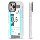 iPhone 16 Pro Max Personalised Dubai Boarding Pass Black Impact Phone Case