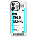 iPhone 16 Pro Max Personalised Melbourne Boarding Pass Black Impact Phone Case