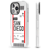 iPhone 16 Pro Max Personalised San Diego Boarding Pass Black Impact Phone Case